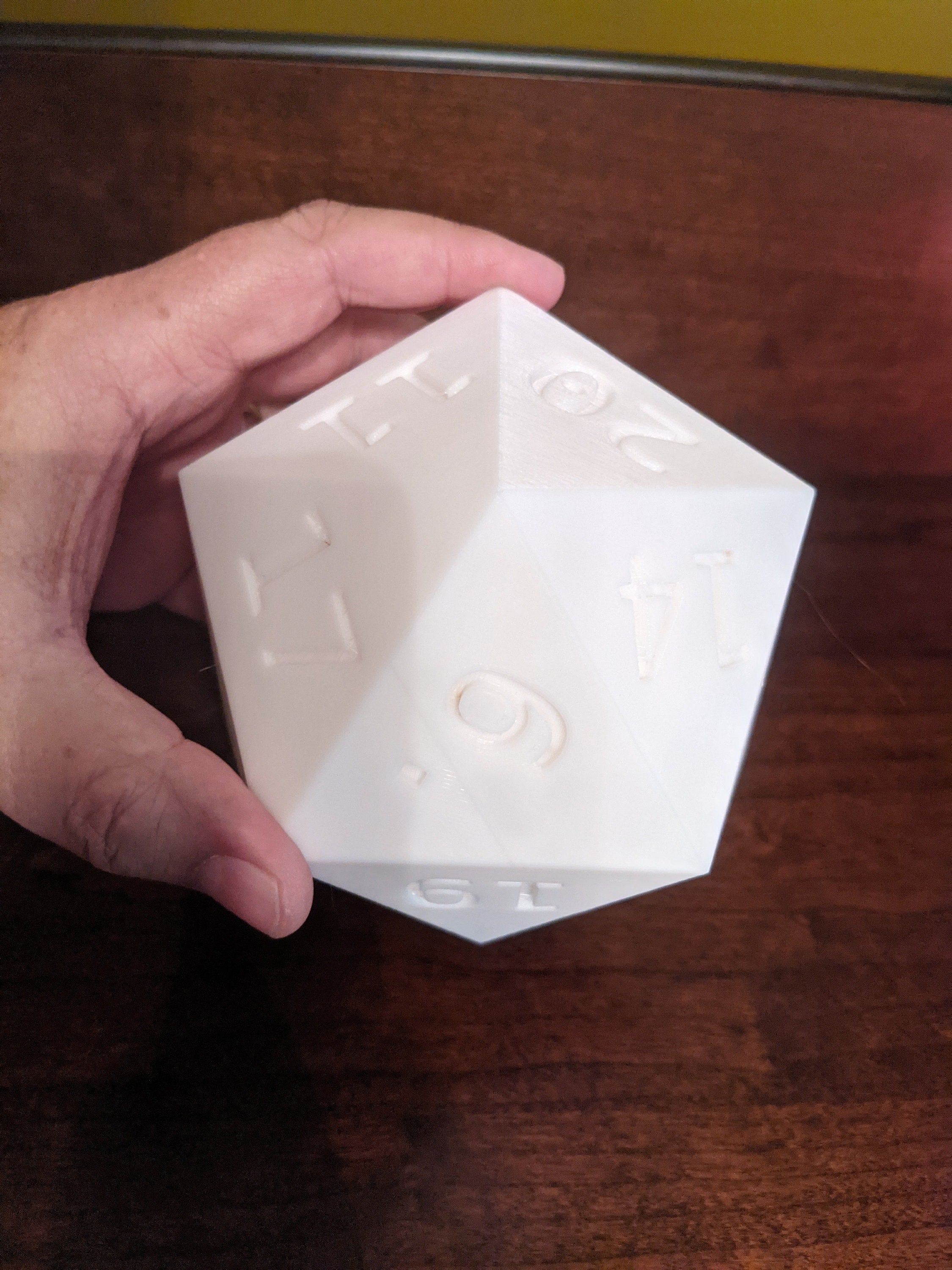 D20 Dice Lamp: 3d Printed Dungeons And Dragons Accent Light