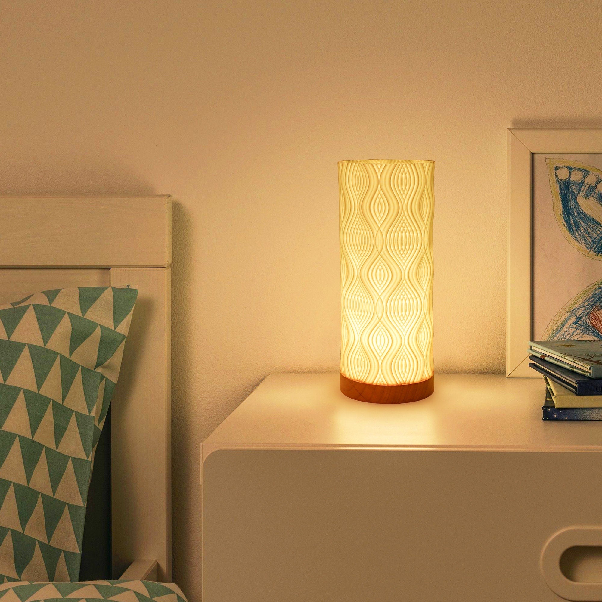 Boho Table Lamp 3d Printed Art Sculpture Table Lamp – Unique Bedside Decor, Night Light, And Creative Birthday Gifts For Mom