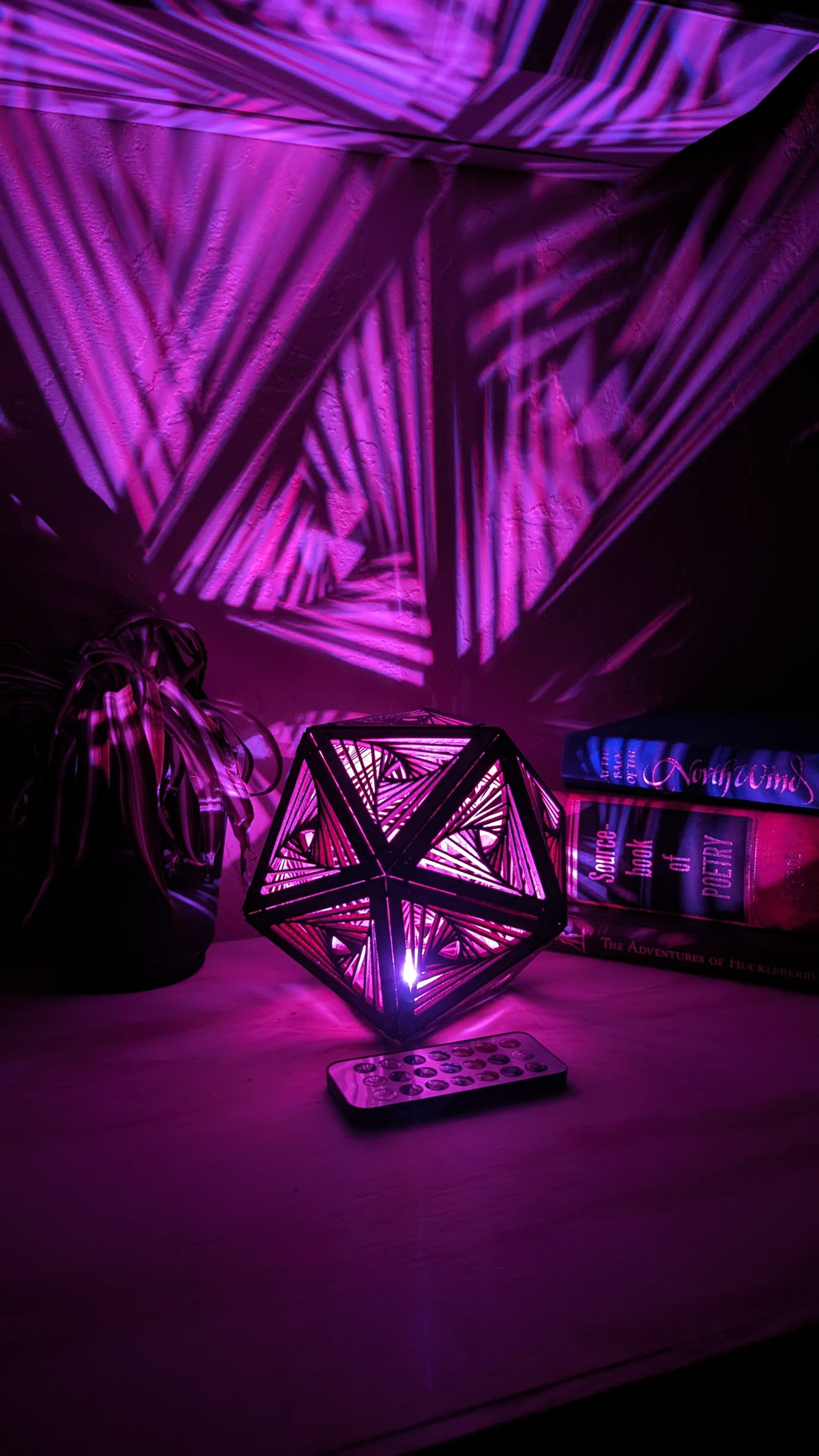 Swirl Led Shadow Lamp: D20 Mandala Nightstand Light