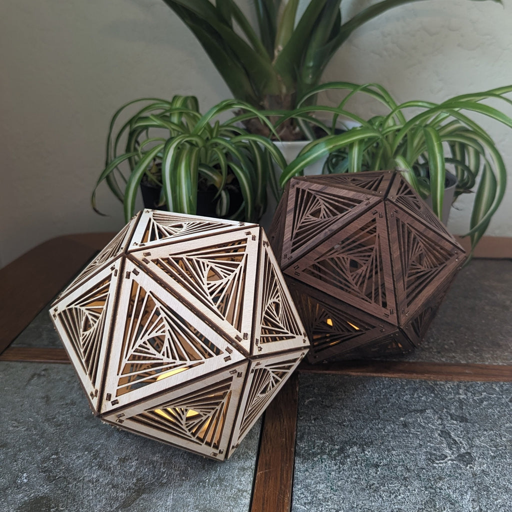 Swirl Led Shadow Lamp: D20 Mandala Nightstand Light