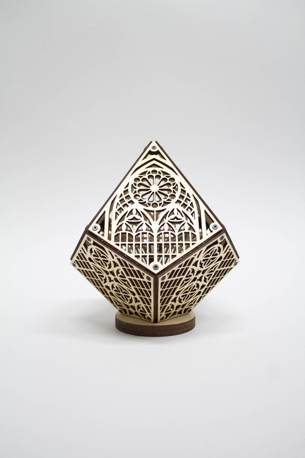 Handmade Gothic Cathedral Shadow Lamp: Birchwood Mood Lighting