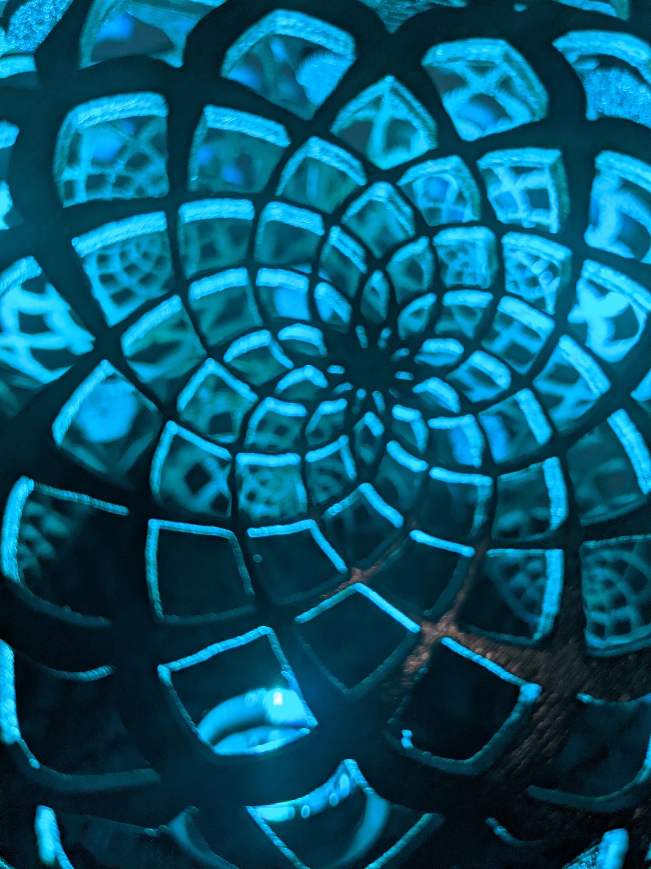 Mandala Dodecahedron Lamp - Flower Of Life Decor, Boho Spiritual Night Light, Meditation Gift