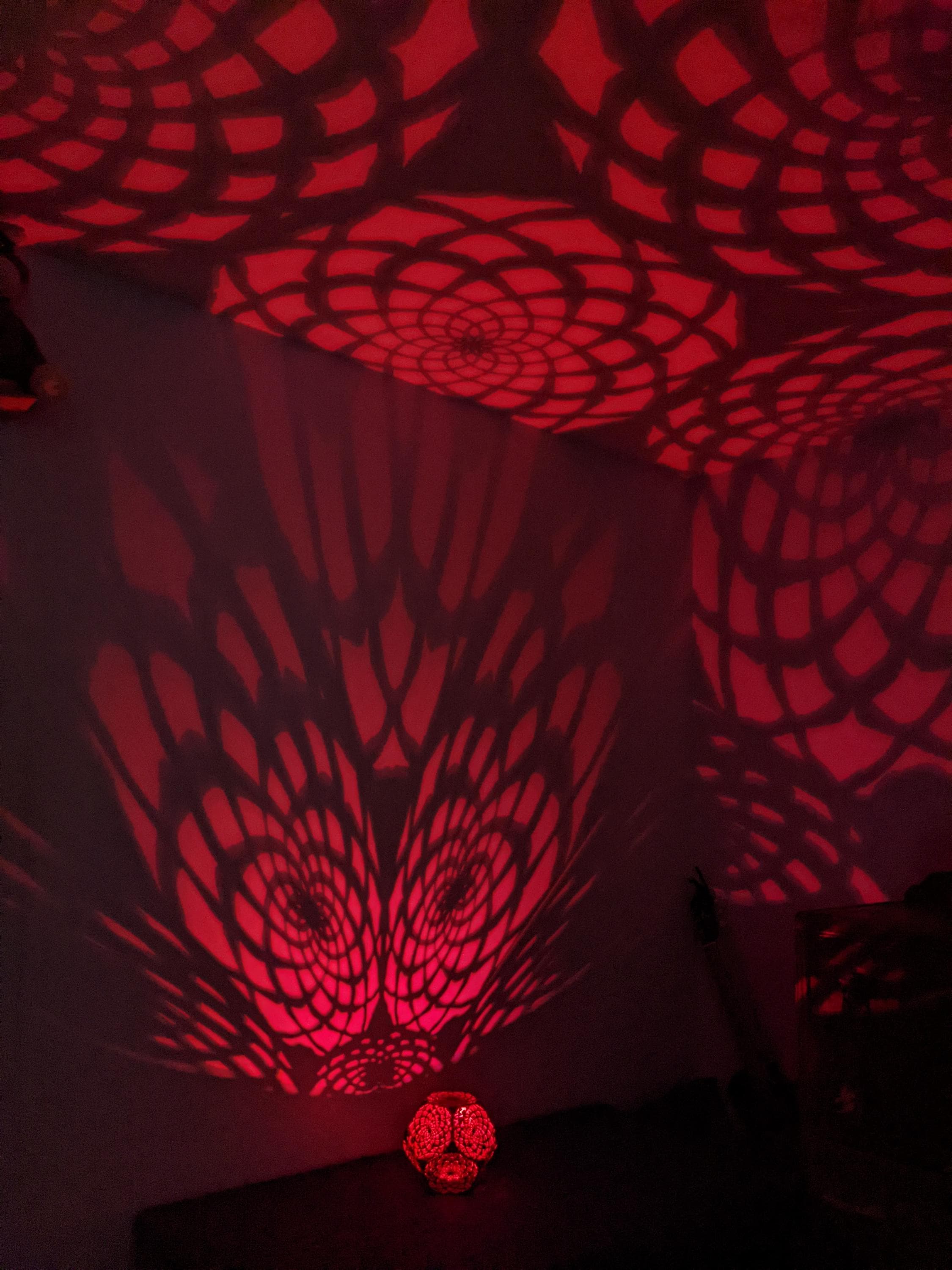 Mandala Dodecahedron Lamp - Flower Of Life Decor, Boho Spiritual Night Light, Meditation Gift