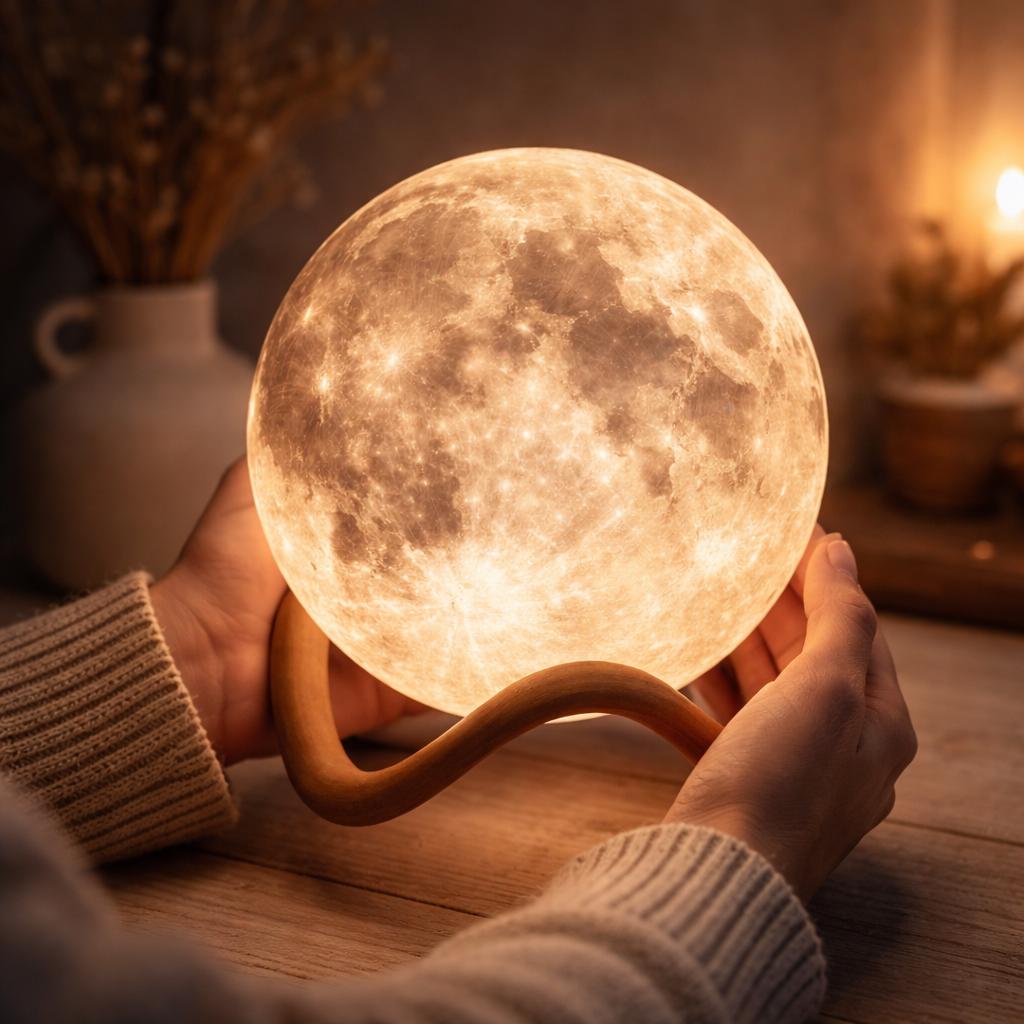 Personalized 3d Printed Moon Lamp | Realistic Nasa Moon Light | Eco-friendly Pla Night Light | Modern Home & Gift Decor