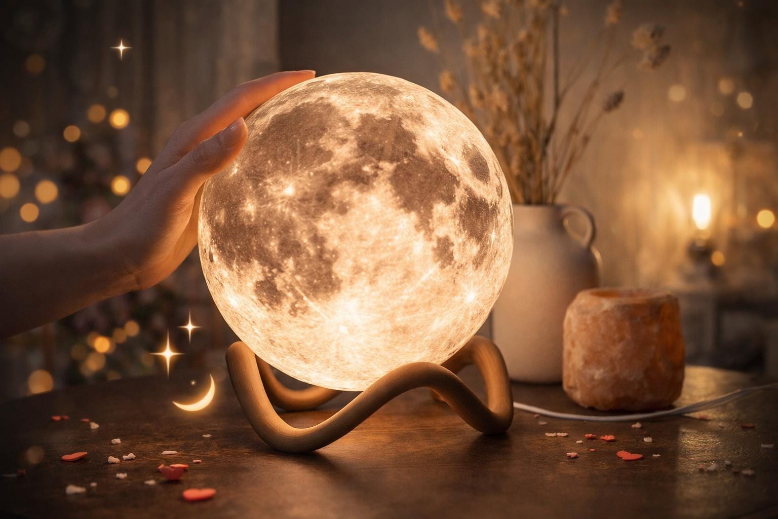 Personalized 3d Printed Moon Lamp | Realistic Nasa Moon Light | Eco-friendly Pla Night Light | Modern Home & Gift Decor