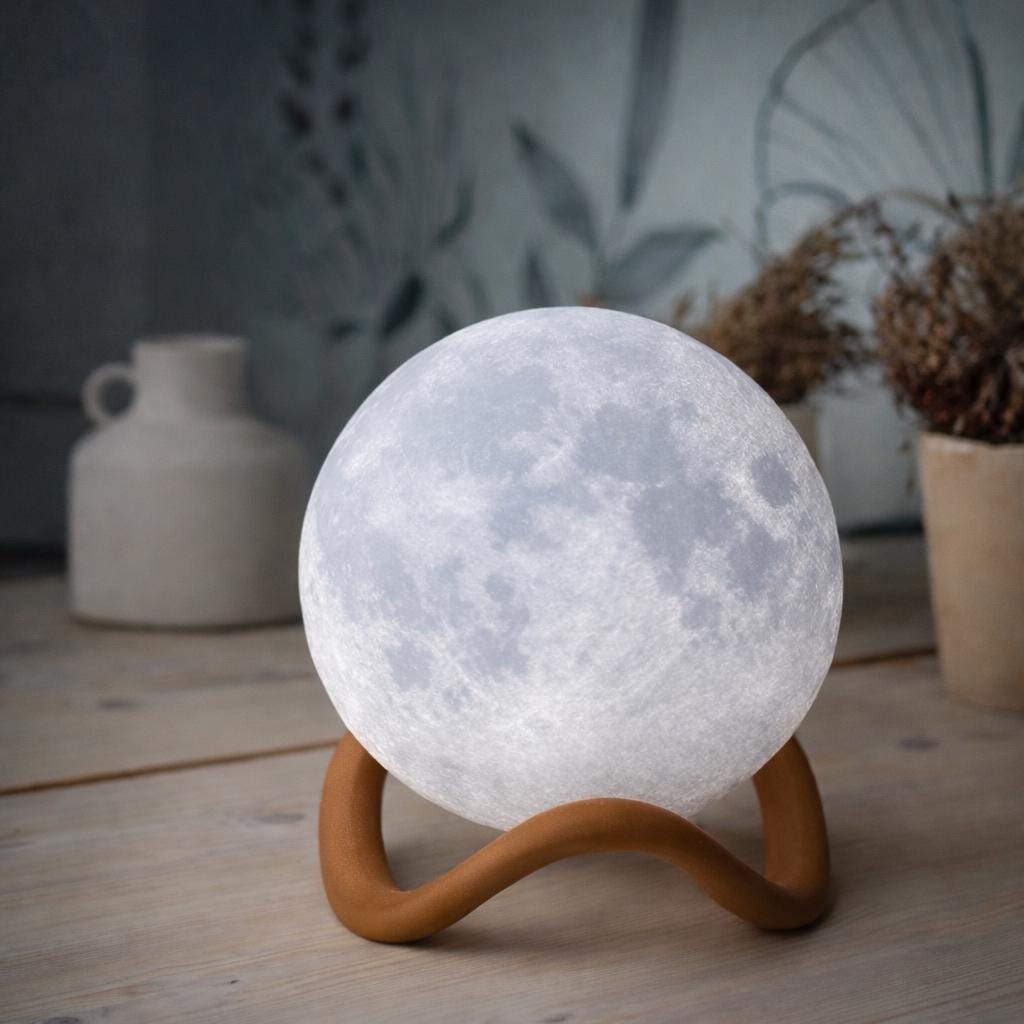 Personalized 3d Printed Moon Lamp | Realistic Nasa Moon Light | Eco-friendly Pla Night Light | Modern Home & Gift Decor