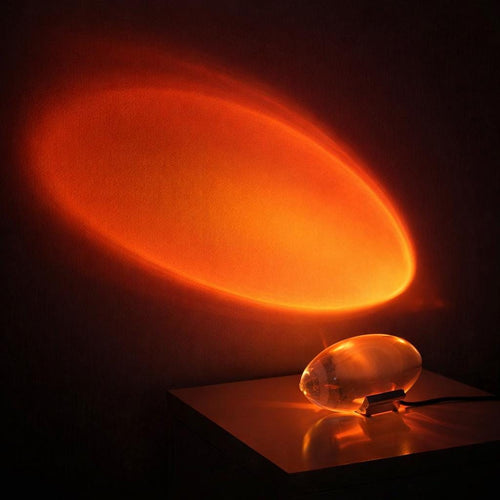 Crystal Led Sunset Lamp - Angel's Eye Usb Light With Warm, Blue, Purple Glow - Handmade Modern Bedside Or Office Décor