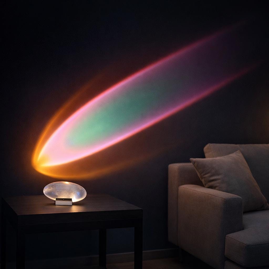 Crystal Led Sunset Lamp - Angel's Eye Usb Light With Warm, Blue, Purple Glow - Handmade Modern Bedside Or Office Décor