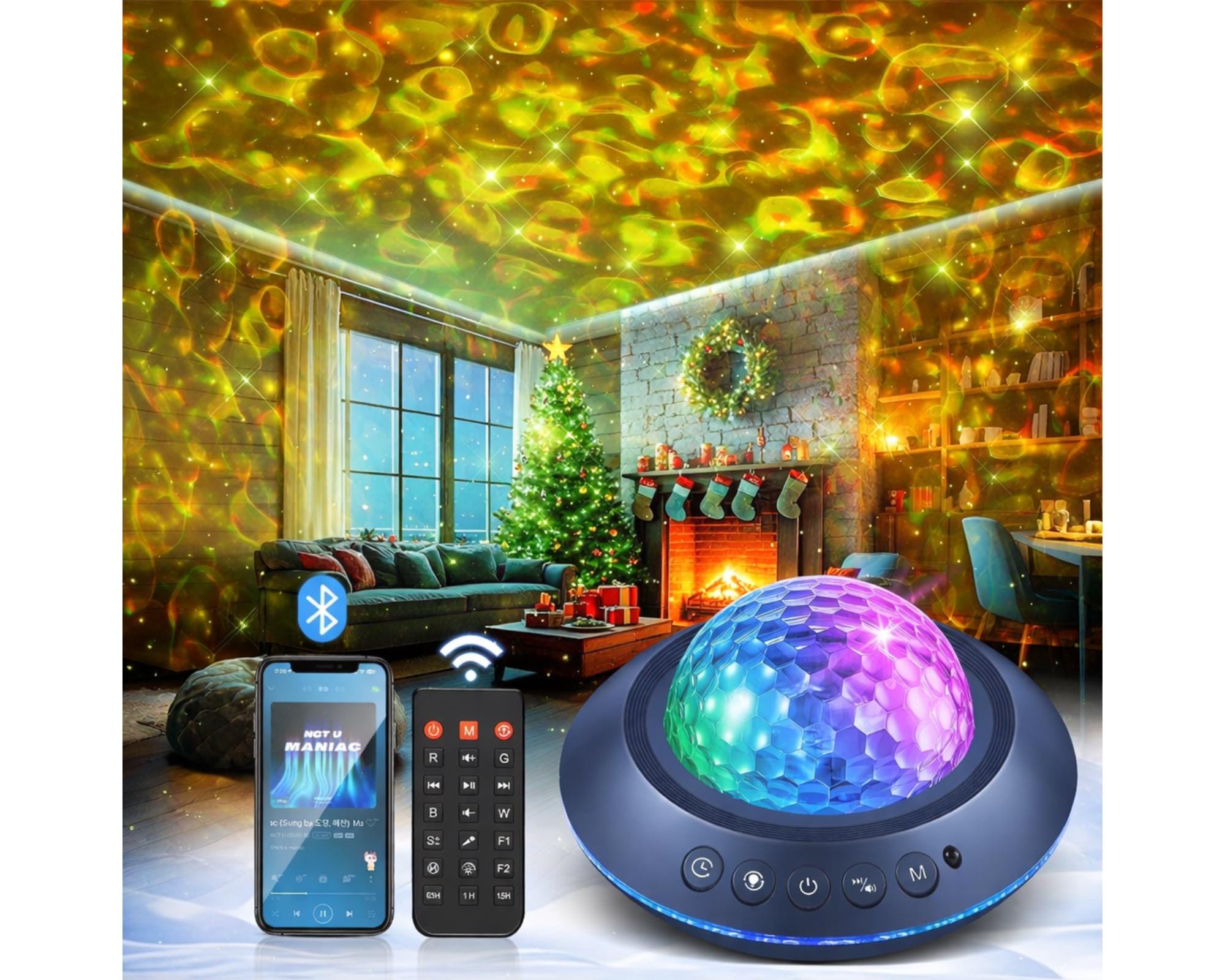 Sunset Lamp Projector, 216 Modes, Northern Lights, Ocean Wave, Aurora, Mood Lighting