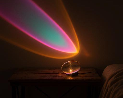 Crystal Sky Eye Table Lamp, Sunset Projection Led Light, Rgb Remote