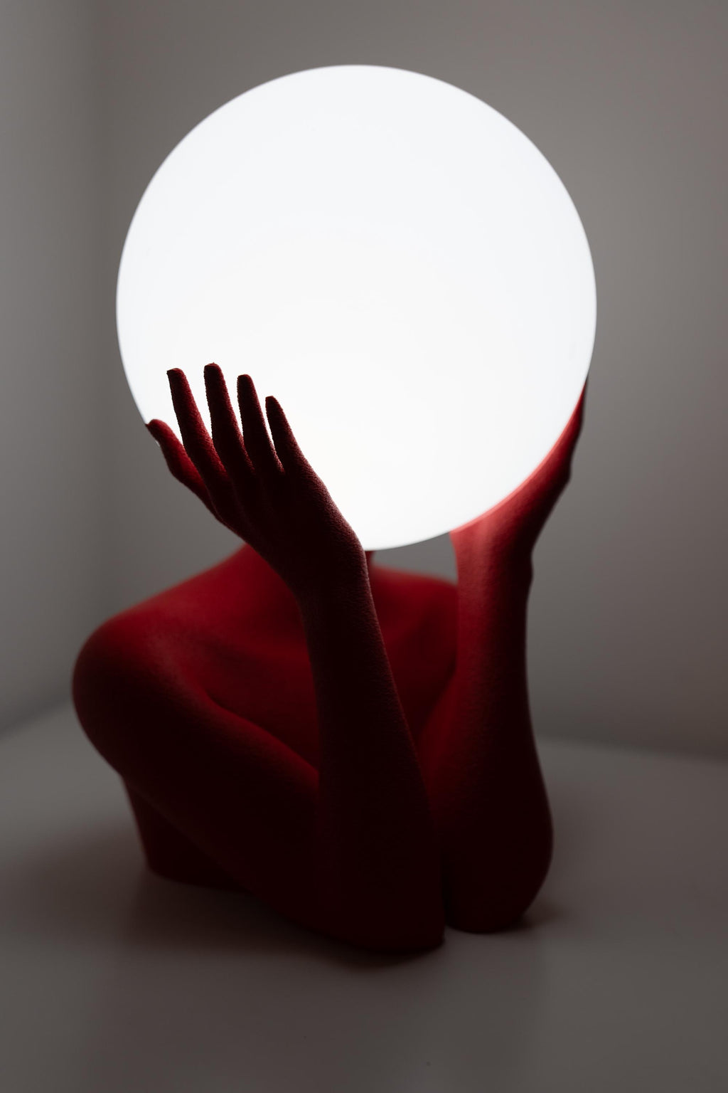 Sculptural Sphere Table Lamp, Modern Bedside Serenity, Artistic Ambient Light, Minimalist Home Decor