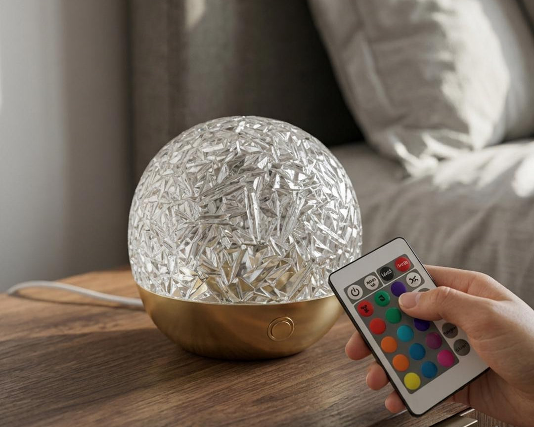 Luxury Water Ripple Lamp | Crystal Led Night Light | Aurora Bedroom Decor | Ambient Lighting Gift